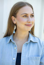 Aluminum Half Moon Tassel Earrings