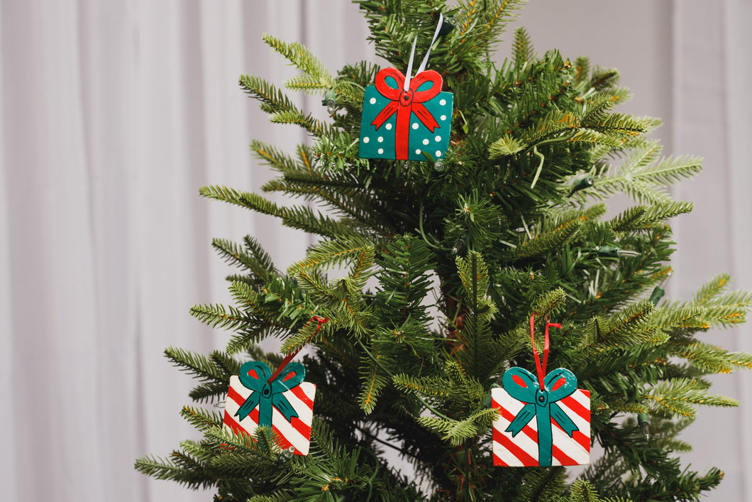 Polka Dot Present Ornament