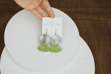 Key Lime Fan Tassel Earrings