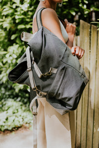 Fold-over Backpack - Vegan Leather Bottom