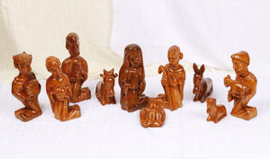 Hand Carved 10 Piece Nativity