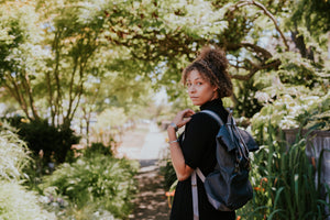 Fold-over Backpack - Vegan Leather Bottom